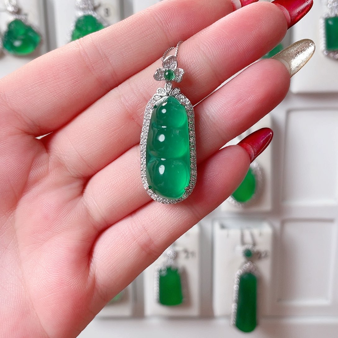 玛瑙/玉髓吊坠(赠链)银S925镶嵌