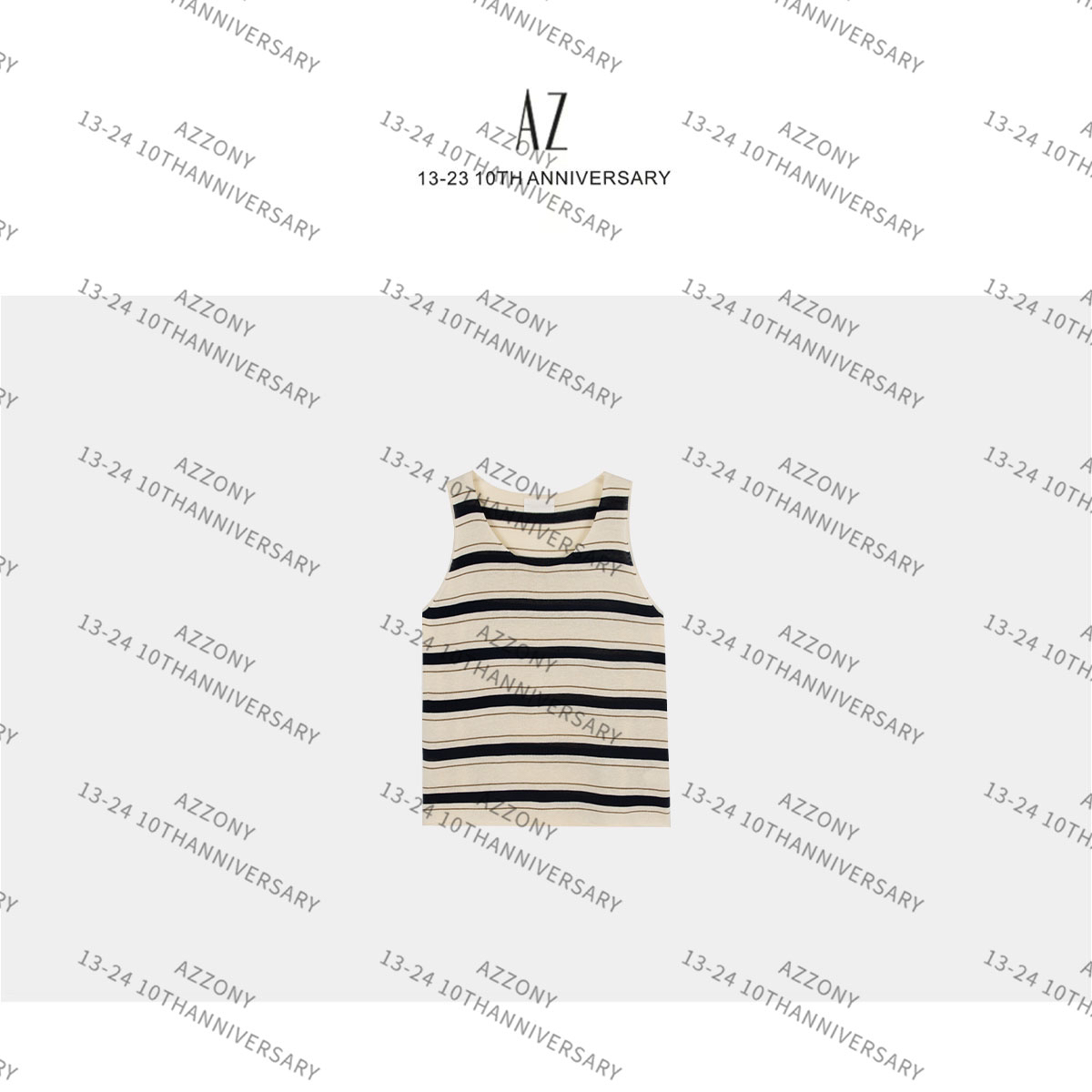 AZ-XJ 条纹无袖马甲 2025春款NEW 