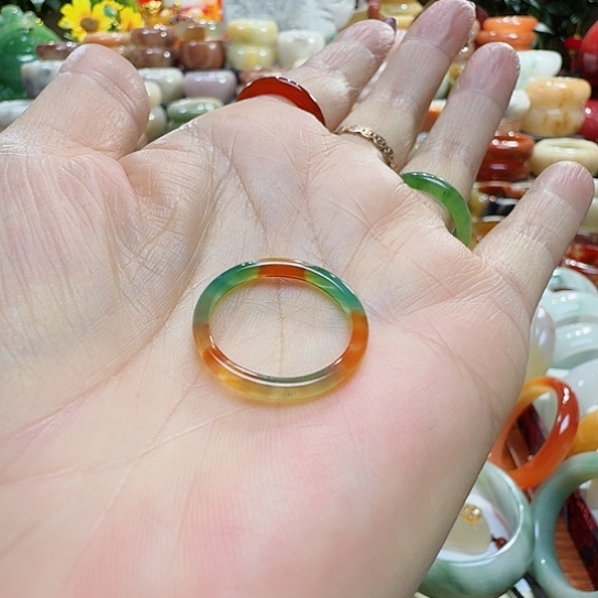 玛瑙/玉髓戒指未镶嵌人***本