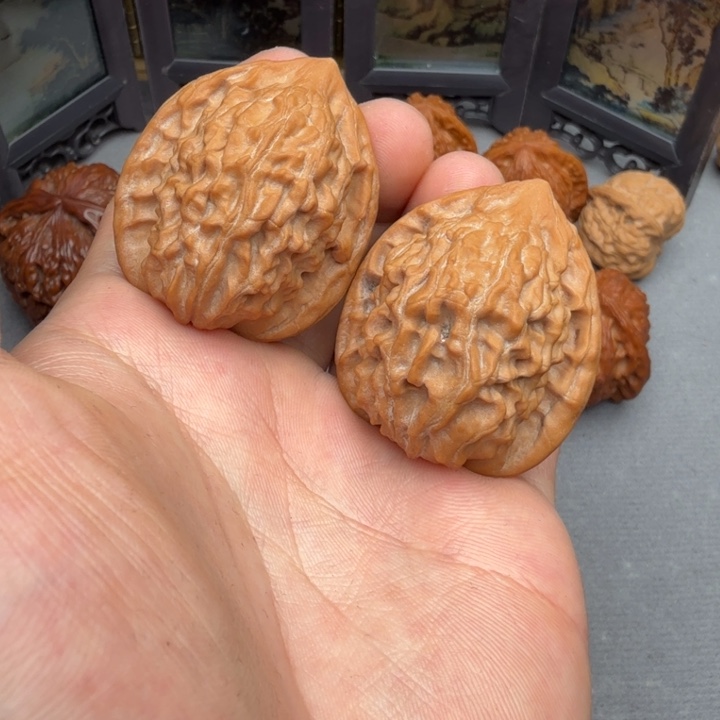 吊坠文玩核桃野核铁骨公子帽37