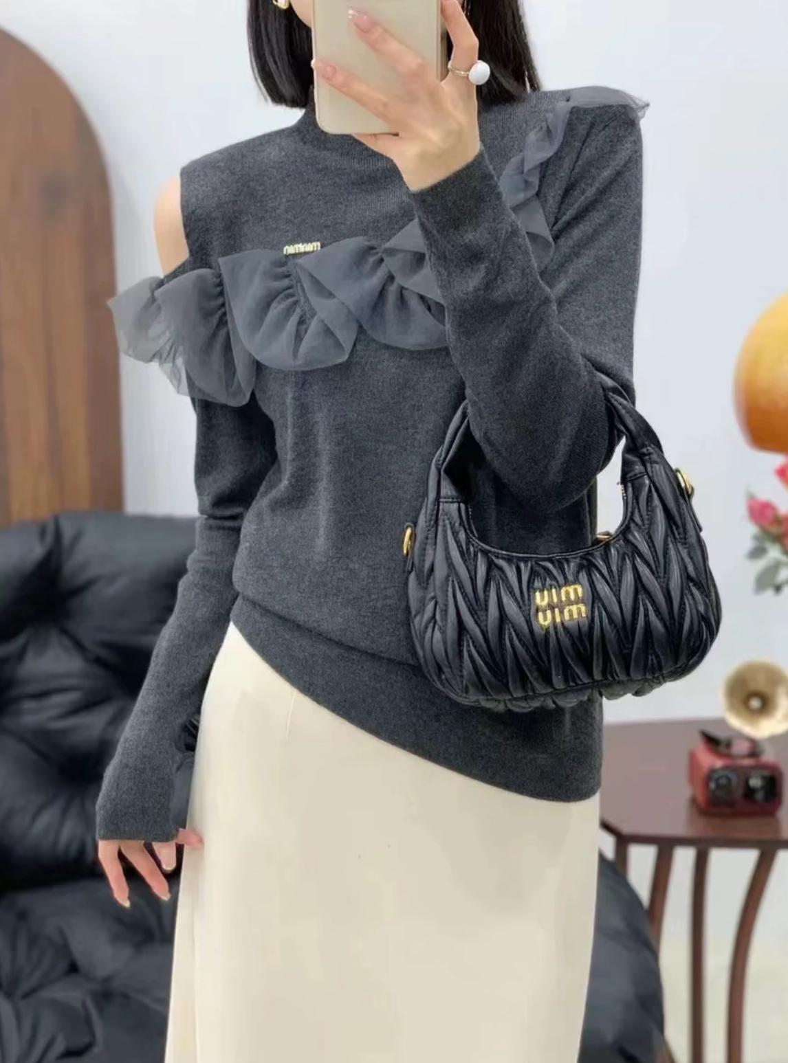 长袖圆领小衫气质轻奢修身显瘦T恤S505