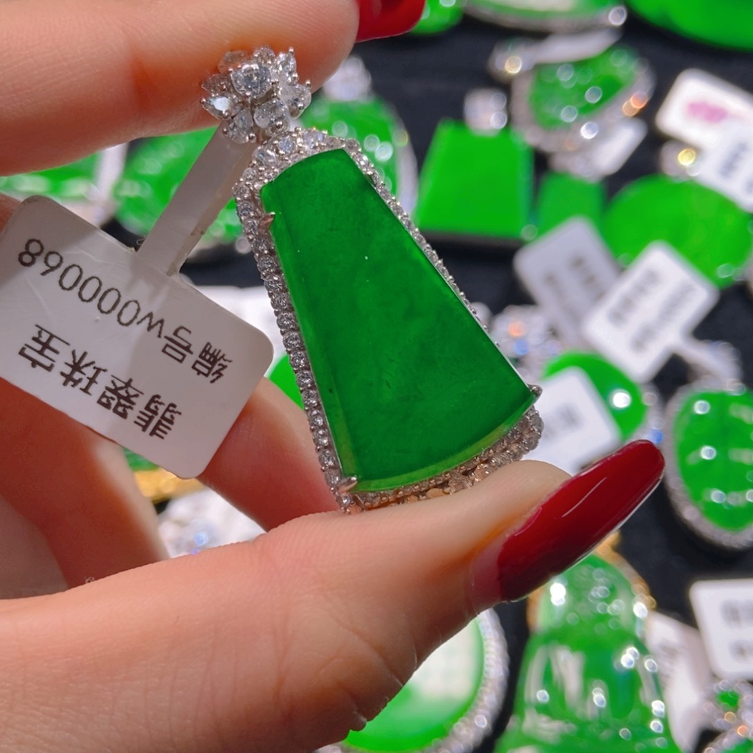 翡翠吊坠(不含链)银S925镶嵌