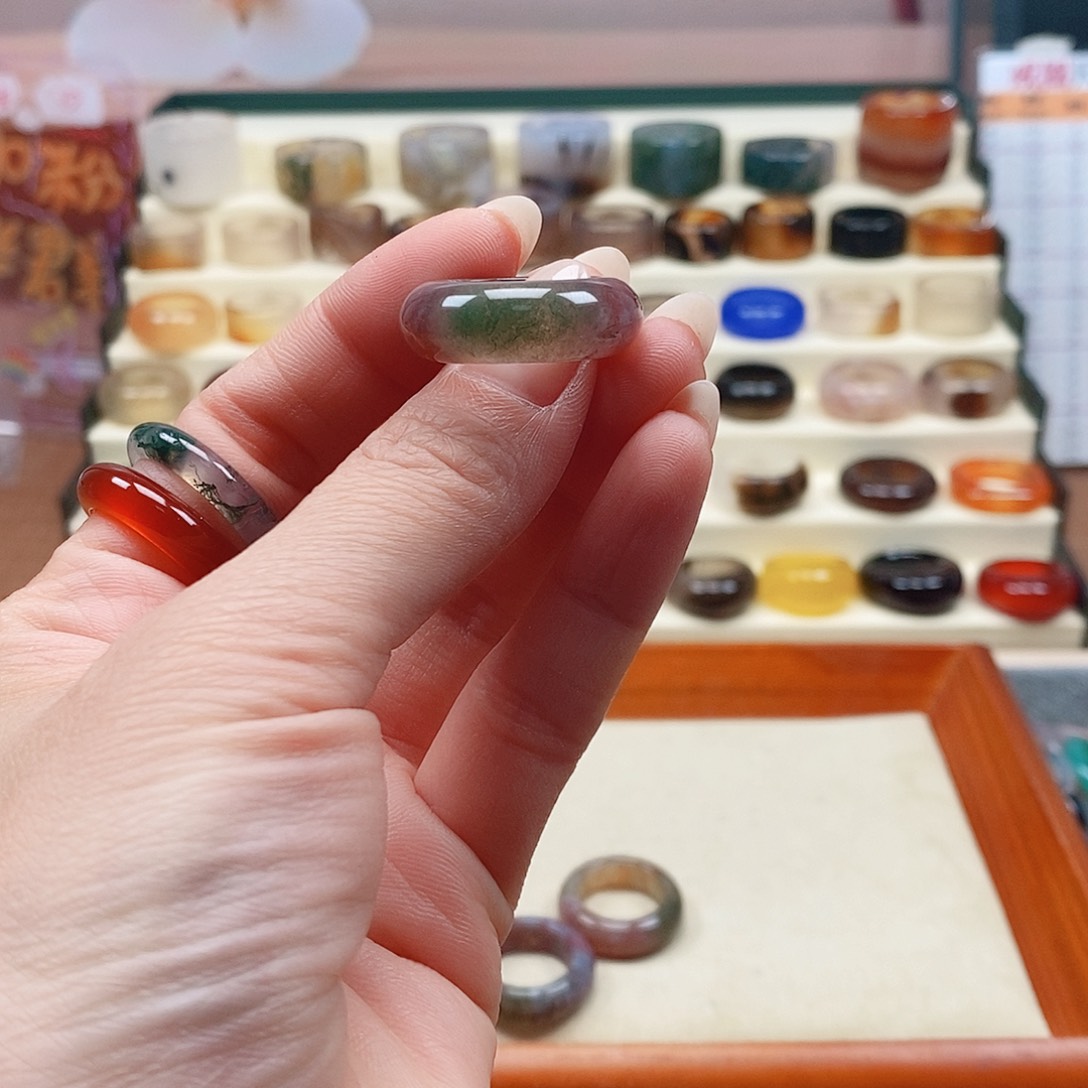 玛瑙/玉髓戒指未镶嵌C**N