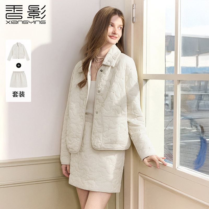 【粉丝专享】A95W966时尚套装香影小香风轻薄棉服小套装女冬季新