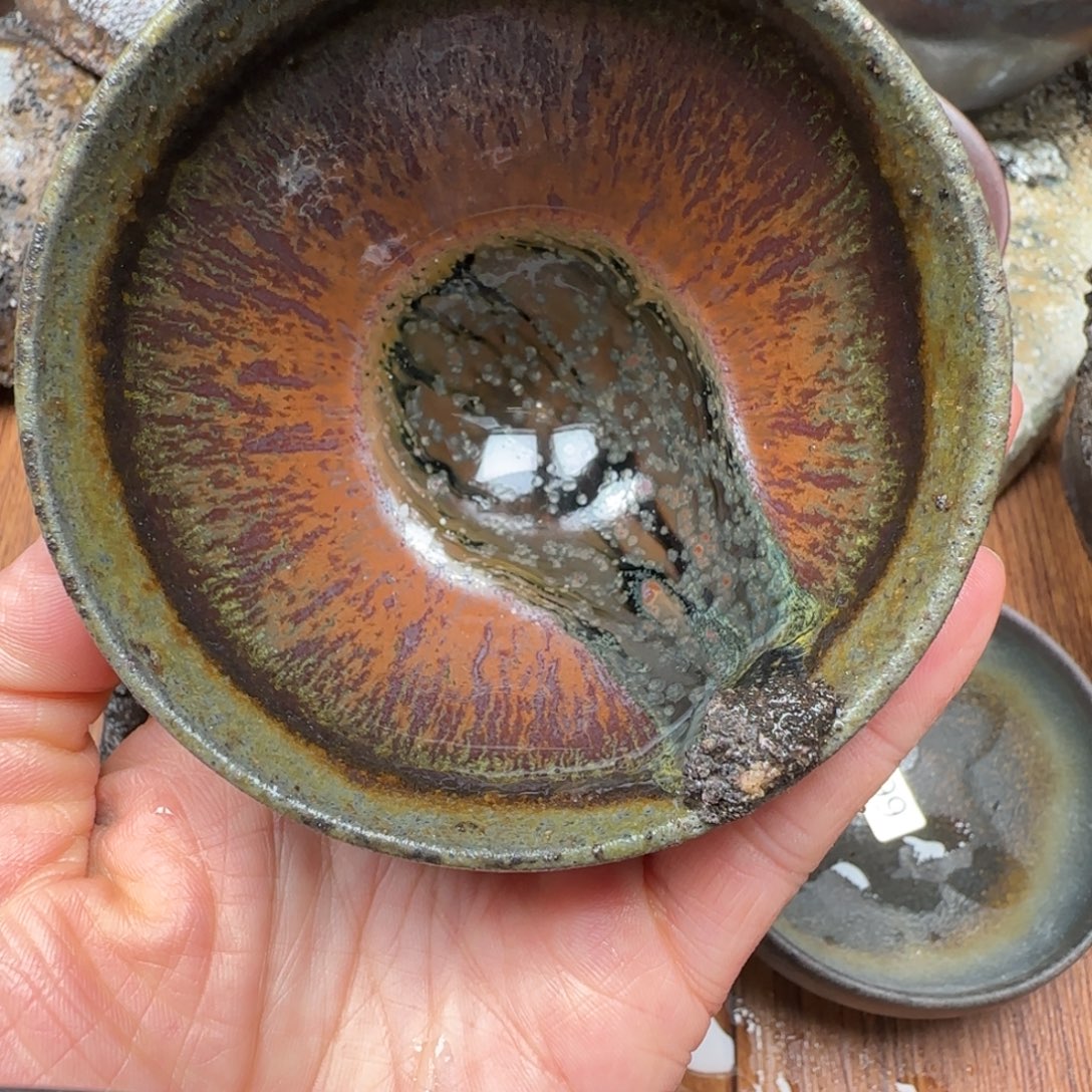 柴烧建盏茶盏茶杯682