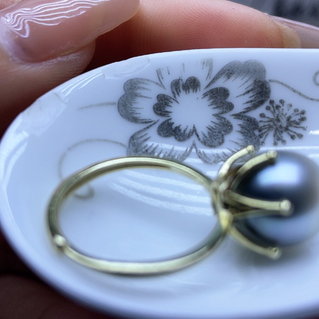 海水珍珠戒指银S925镶嵌