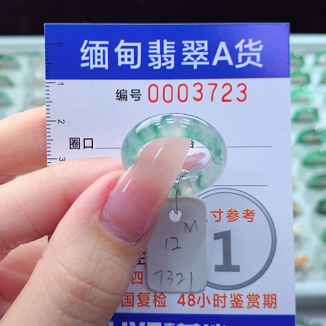 翡翠未镶嵌戒指12号