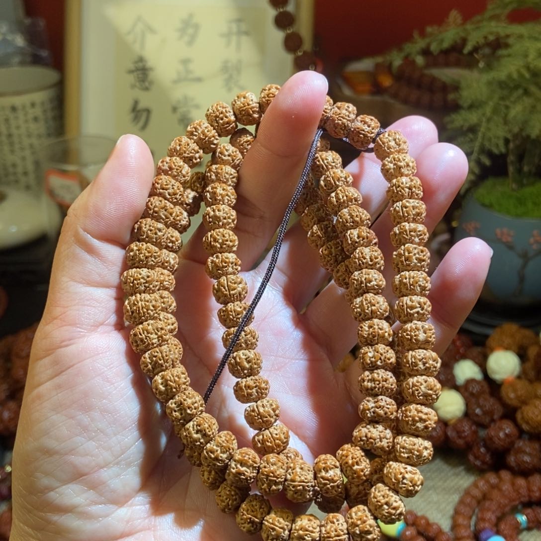 金刚菩提手串95平细108颗原子