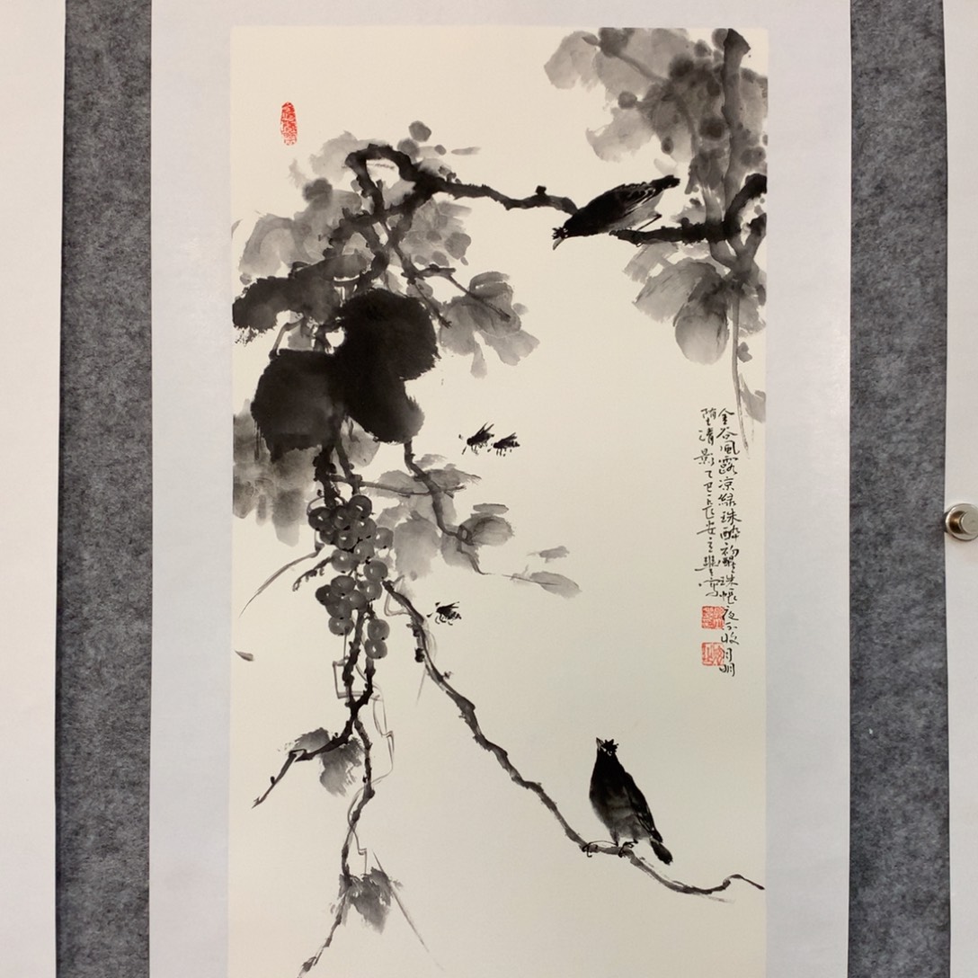 国画花鸟作品写意