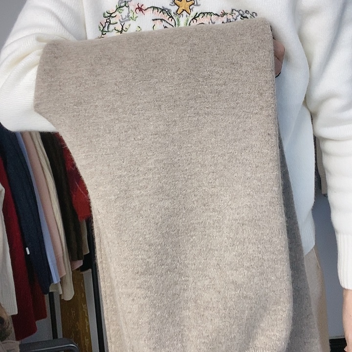 特价四平针阔腿裤驼L