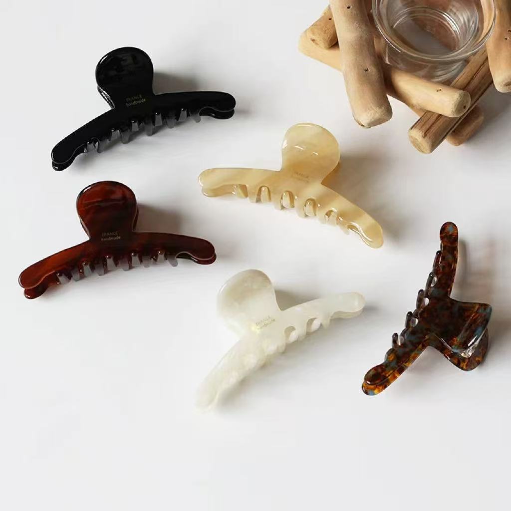 【一指发量】韩版夹子新款醋酸小号发卡抓夹鲨鱼夹美拉德甜美风发夹