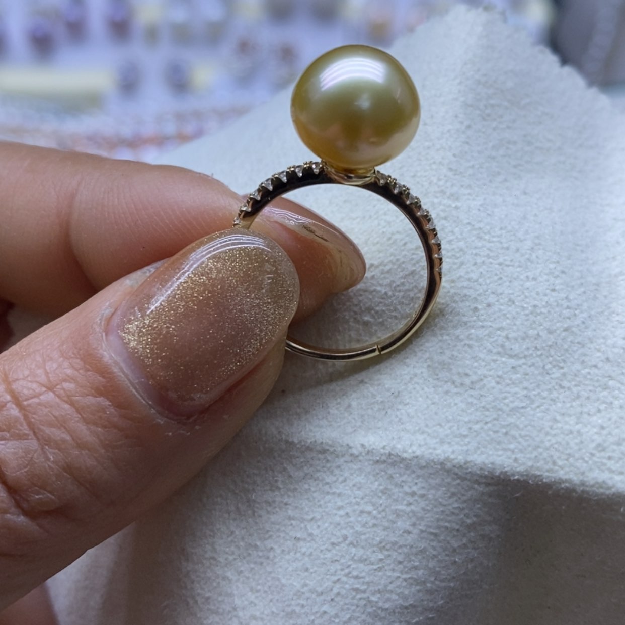 【闪购商品】海水珍珠戒圈银S925镶嵌