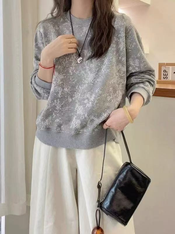 9130  Y30高级感圆领卫衣秋装新款时尚洋气宽松百搭套头H32 