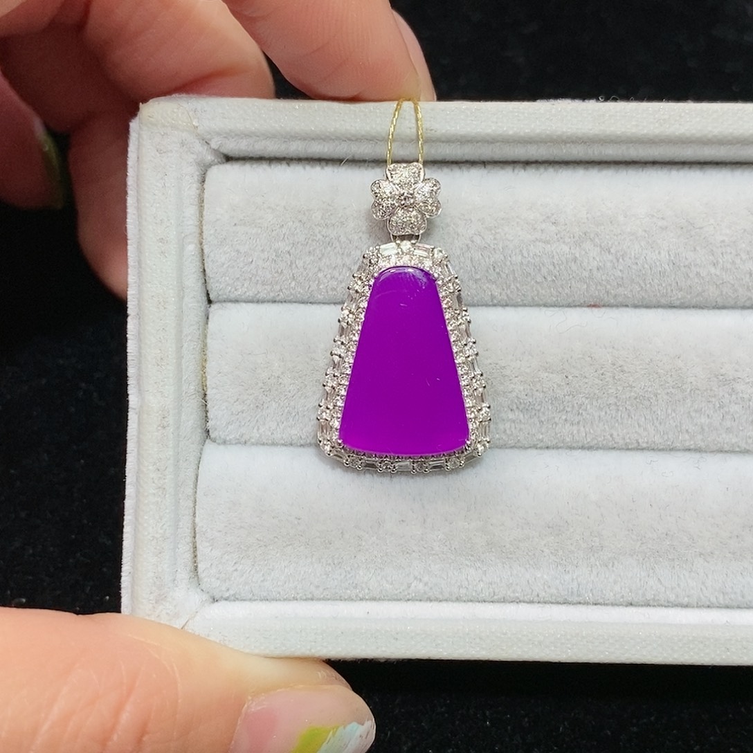 苏纪石（舒俱来）18K金镶嵌吊坠(不含链)