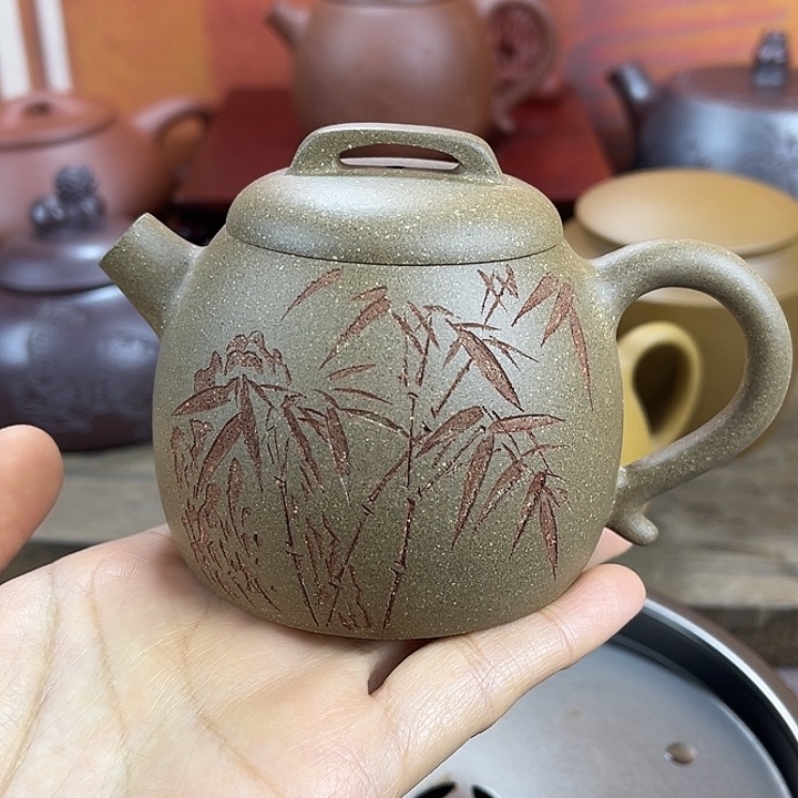 紫砂茶壶宜兴紫砂壶巨轮