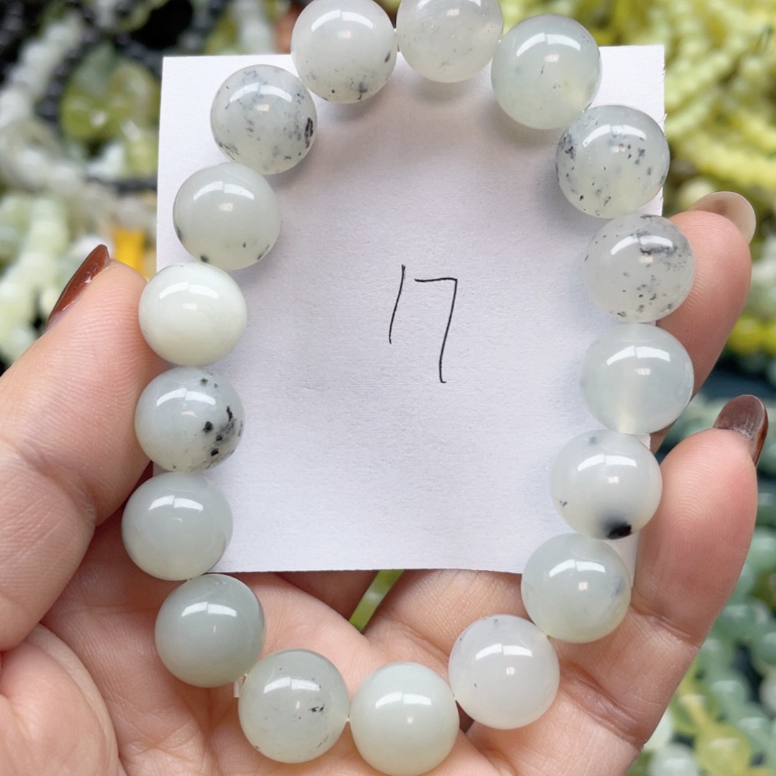 未镶嵌蛇纹石玉手链