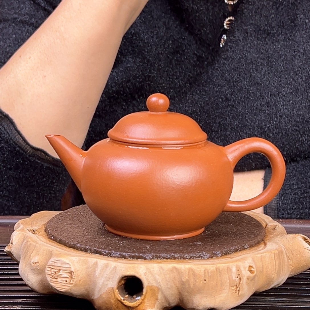 紫砂茶壶宜兴朱泥180cc