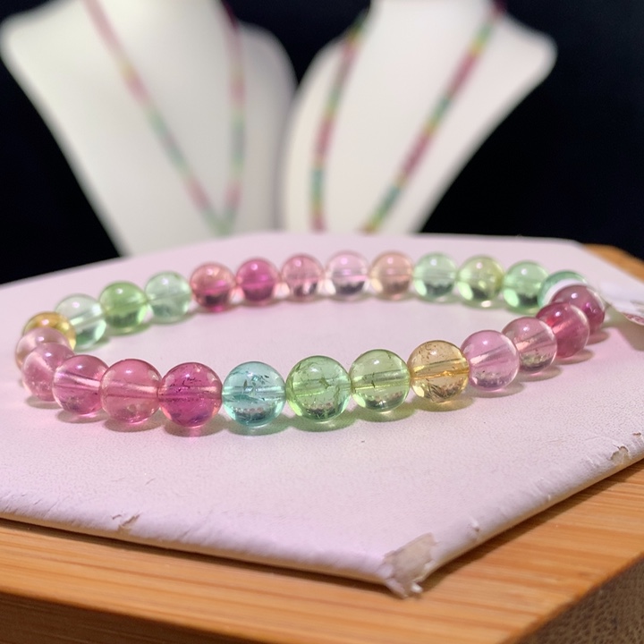 双色碧玺手链未镶嵌