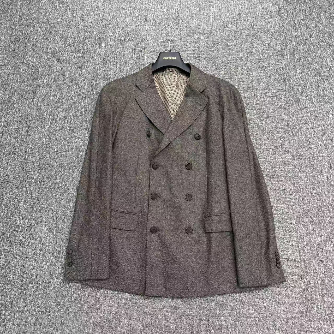 99新 GIORGIO ARMANI/阿玛尼 双排扣羊毛外套/50码/编码18569