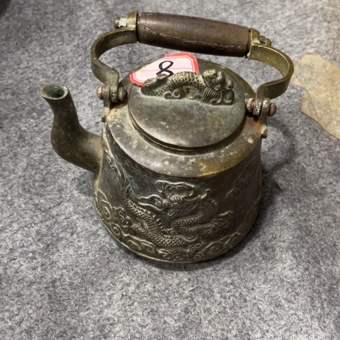 木铜壶一个完整全品的