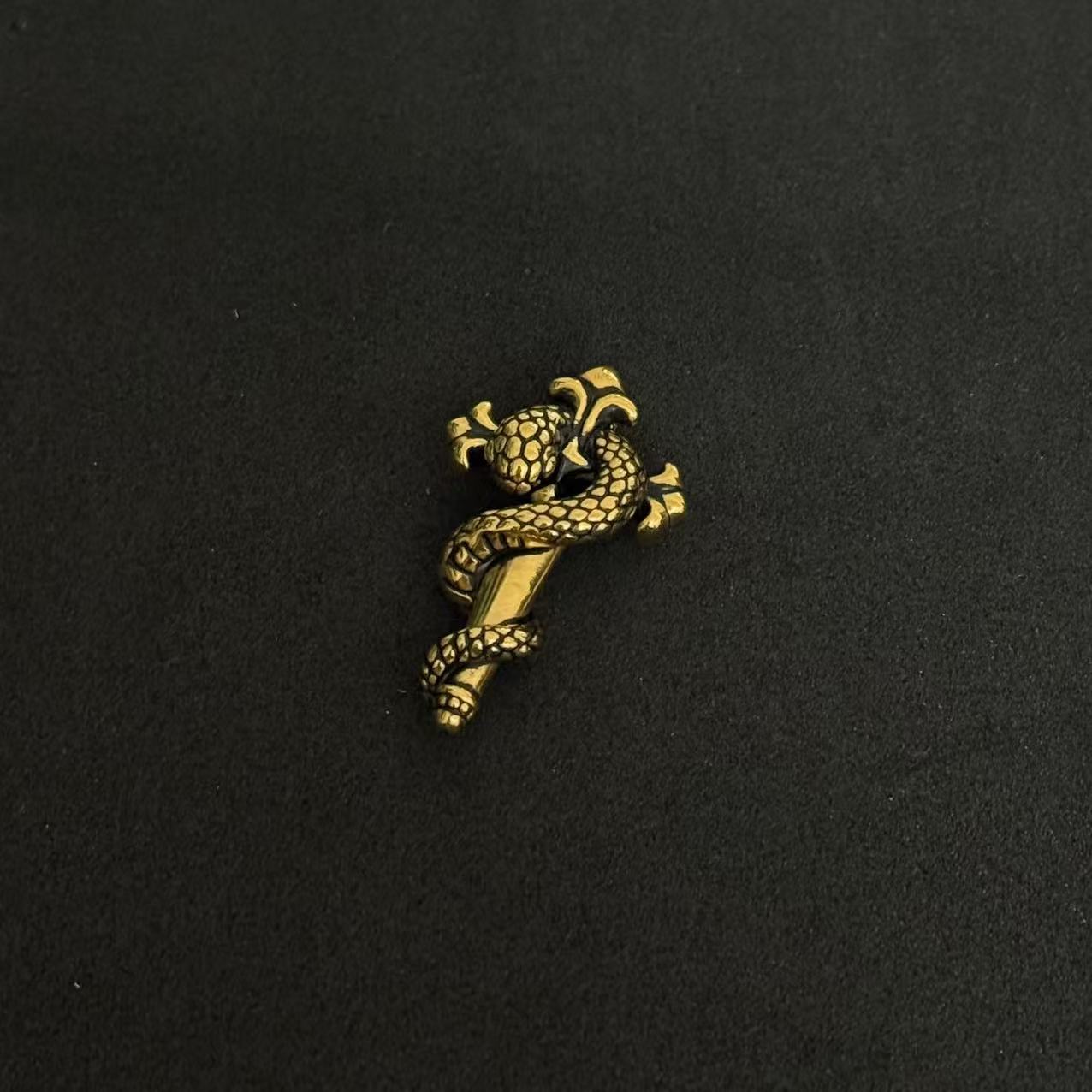 【足金999灵蛇吊坠】黑金吊坠（不带链）#精品黑金工艺#百搭时尚