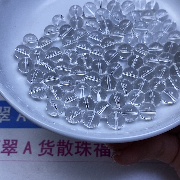 未镶嵌水晶珠宝半成品B1026白水晶卡8，25个8.8元