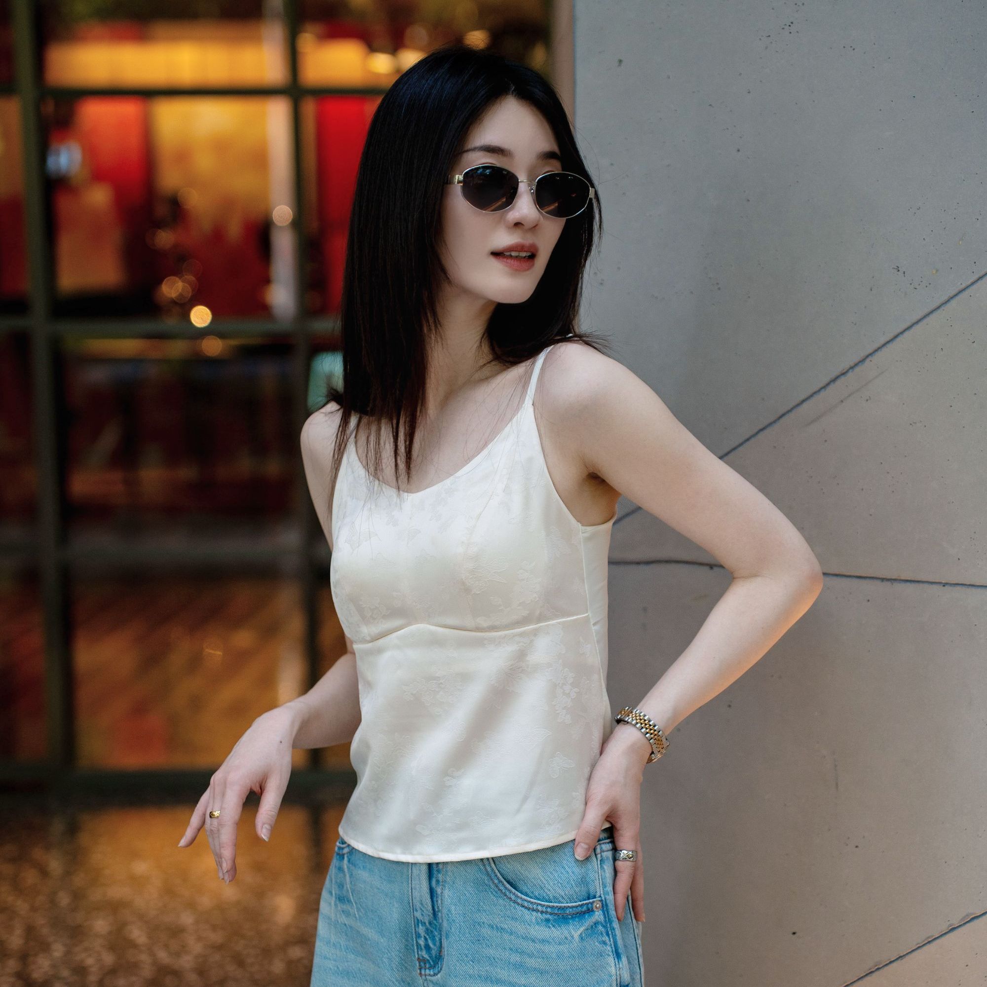 百搭夏季吊带国风背心打底修身薄款美背女度假夏装内穿内搭斜肩