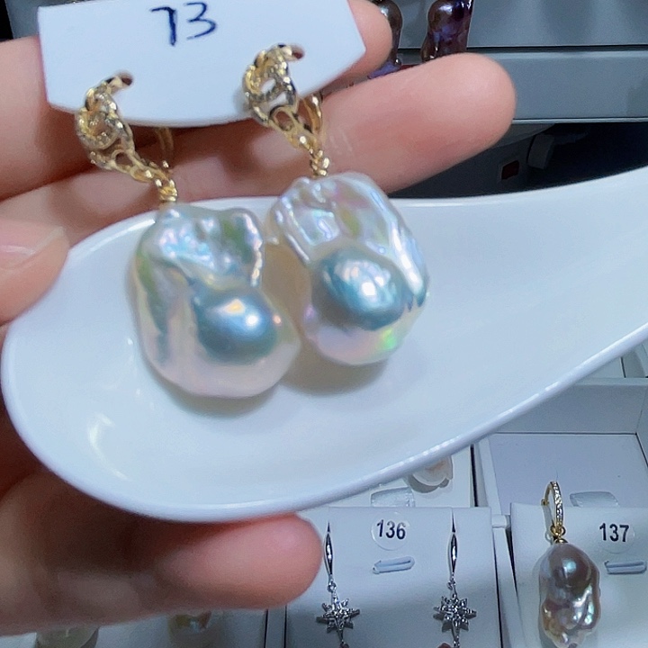 淡水珍珠耳饰未镶嵌此****销