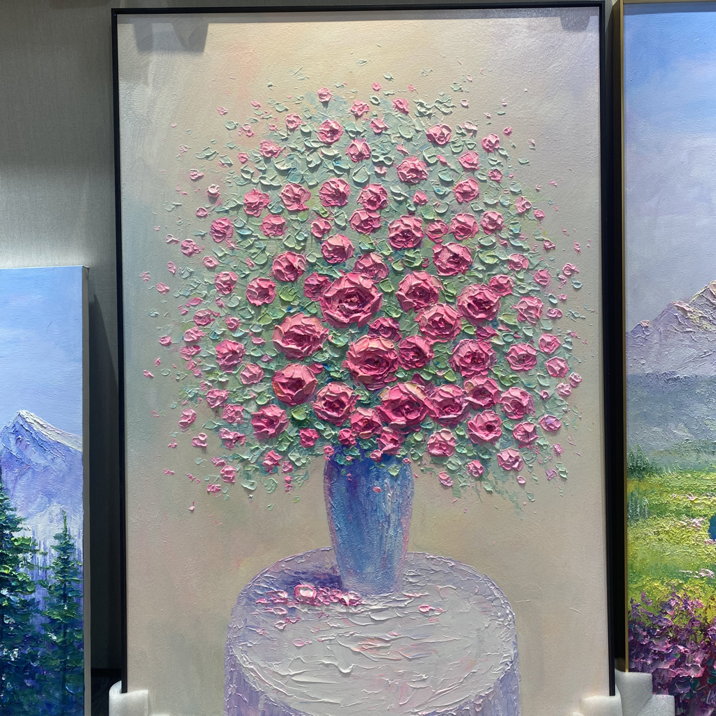 （静物花卉）纯手绘油画装饰画入户走廊玄关挂画