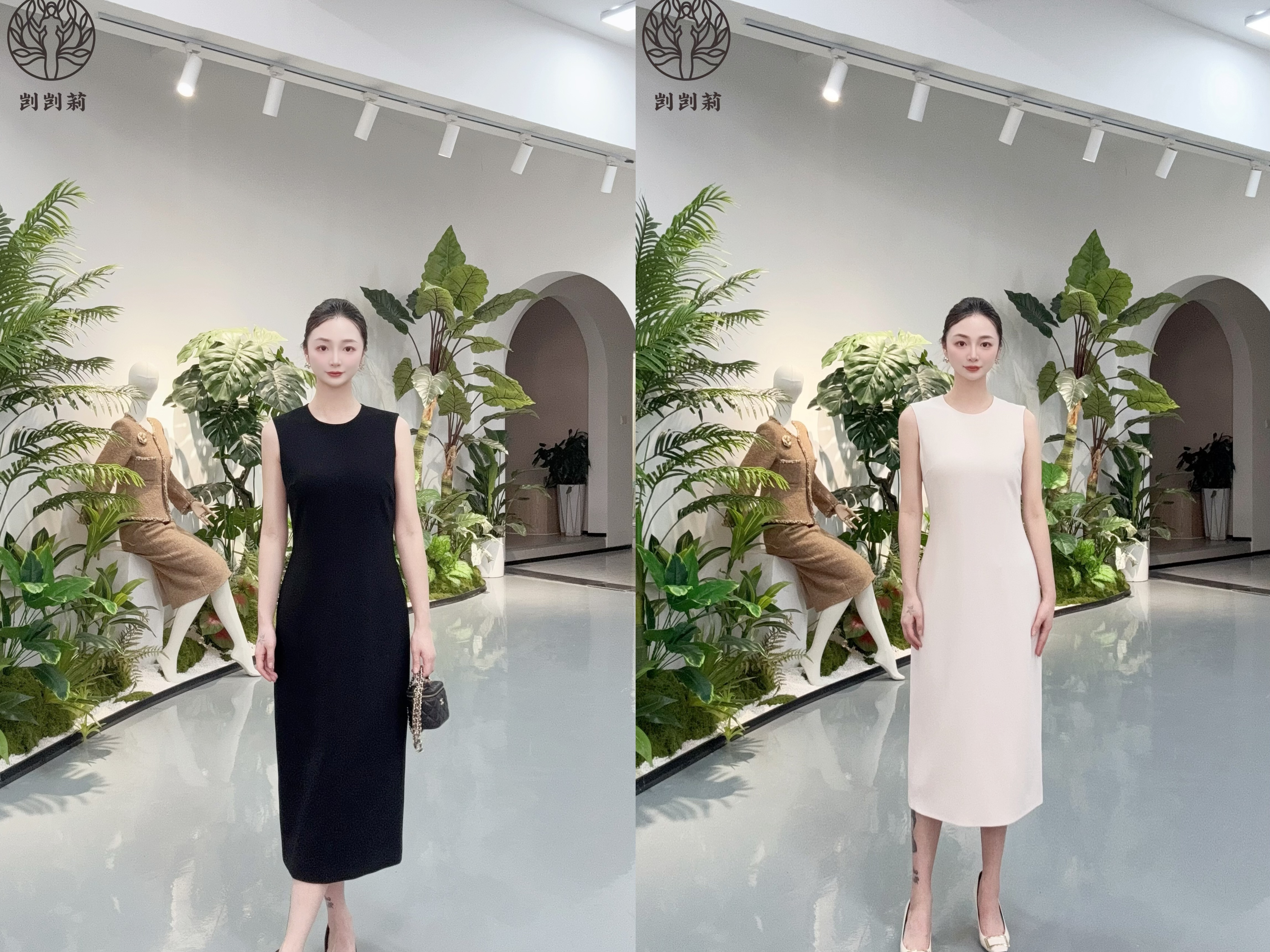 剀剀莉【殿堂级剪裁】 简约高级~元厂日本进口三醋酸后开叉背心裙