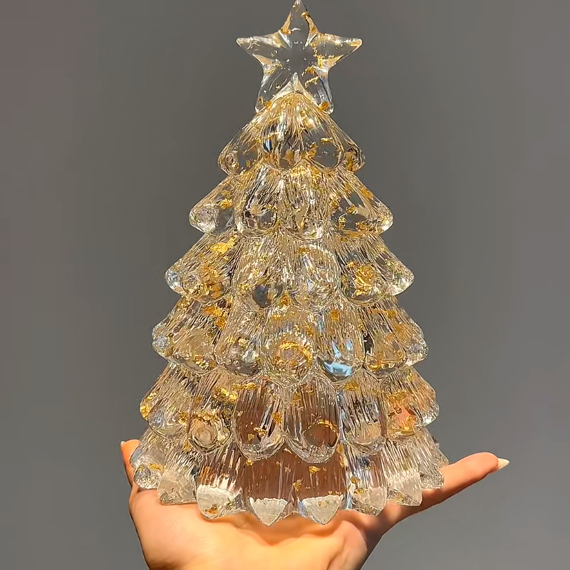 圣诞树氛围感树脂小夜灯玄关客厅桌面小摆件圣诞树礼物