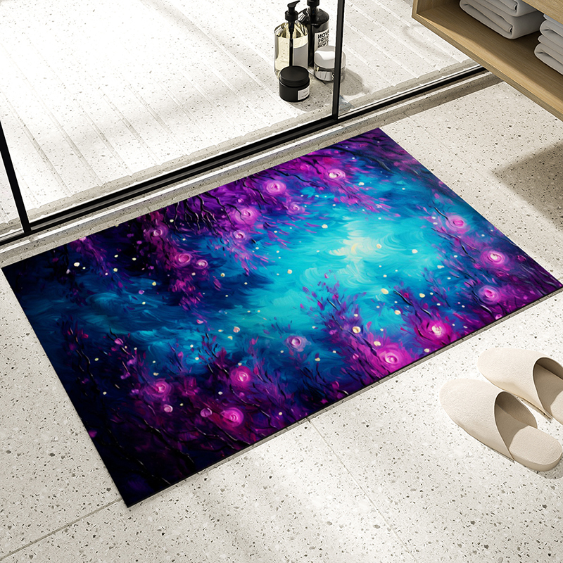 硅藻泥地垫浴室卫生间门口吸水垫防滑速干家用厕所脚垫子印花地毯