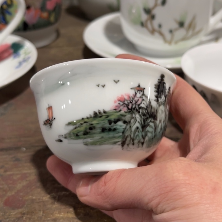 醴陵高温瓷釉下手绘80毫升