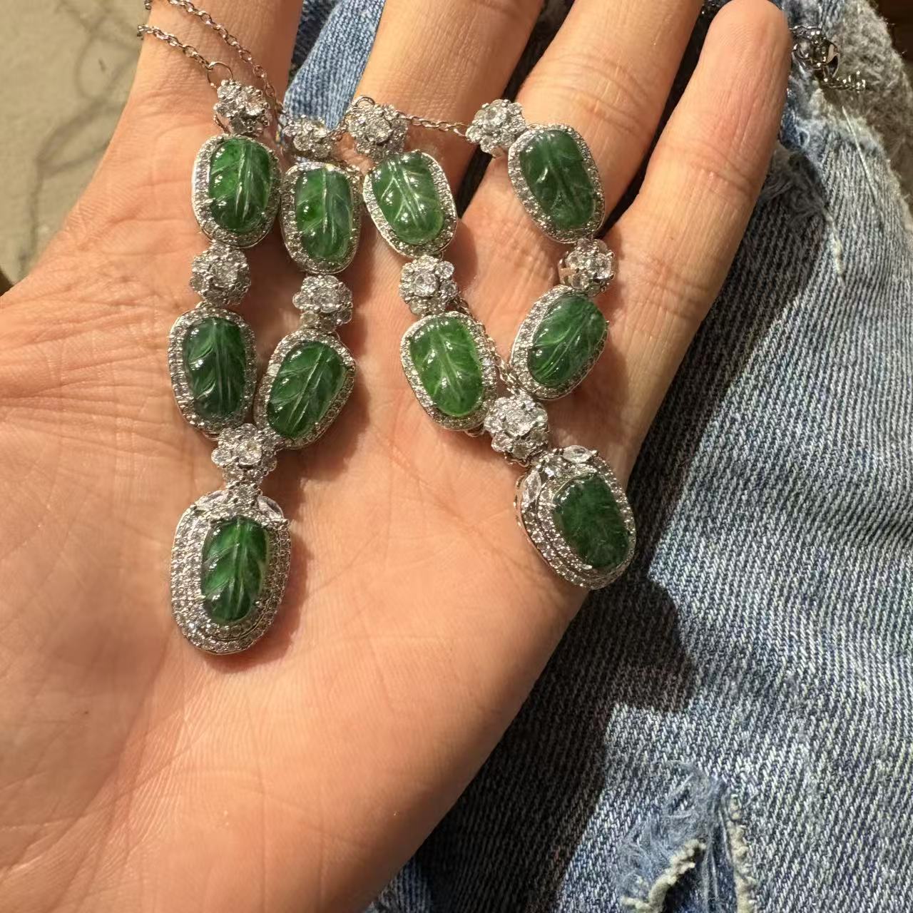 天然a货翡翠项链—多样性发一z3-16