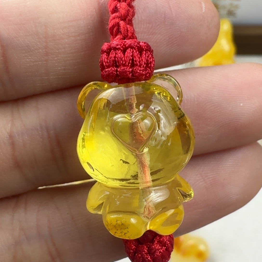 蜜蜡未镶嵌珠宝奇石微粉 22.5×16.7×13.8mm