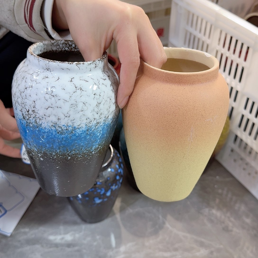 瓶三色➕土色陶瓷高16厘米瑕疵