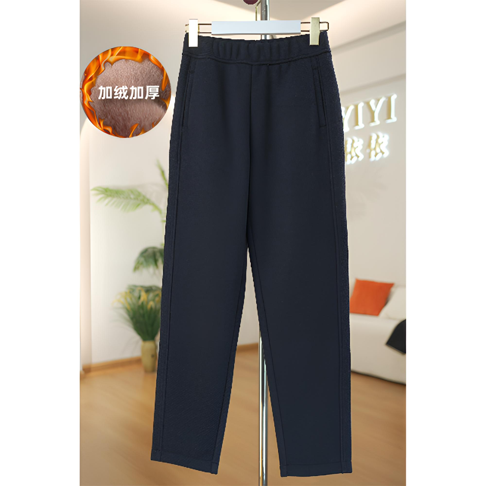 【羊毛加绒】依依嵿级加绒加厚保暖厚裤女时尚休闲宽松显瘦长裤2588