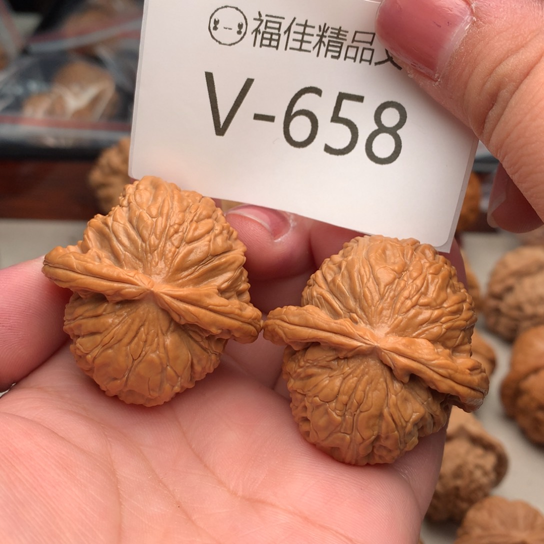 文玩核桃把件40球白…….