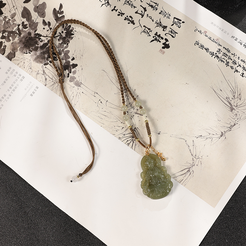 【青山度】心如珠宝 和田玉度母项链
