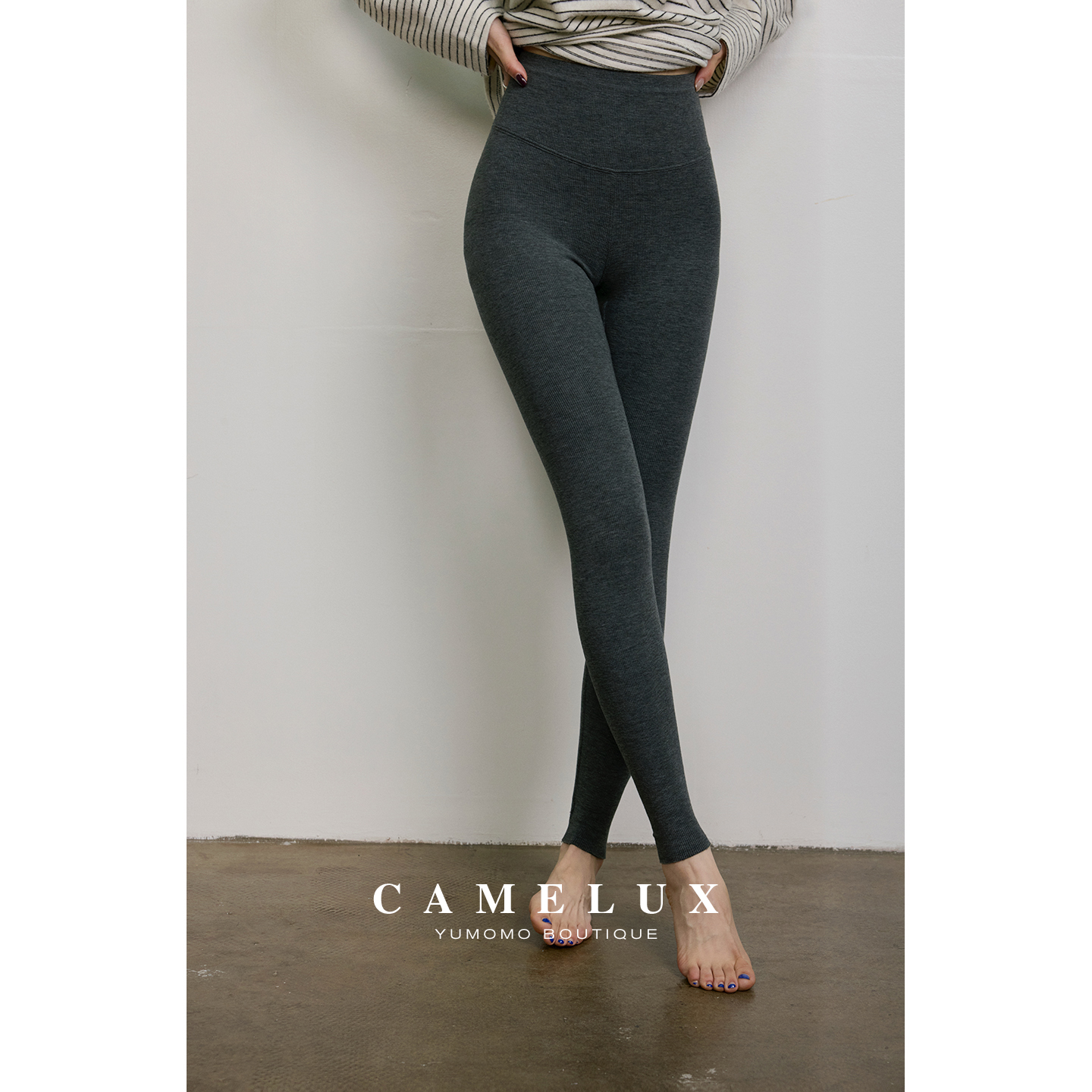 【Camelux线】微压加绒打底裤 澳洲羊毛混纺显瘦裤子 QKA4062