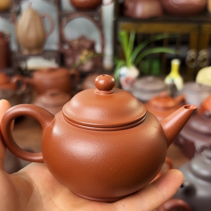 茶壶紫砂水平 小红泥 120cc