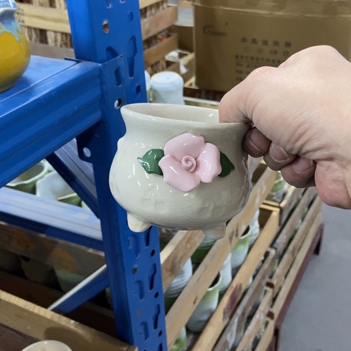 陶瓷花盆单场满9.9发8*7.5樱桃