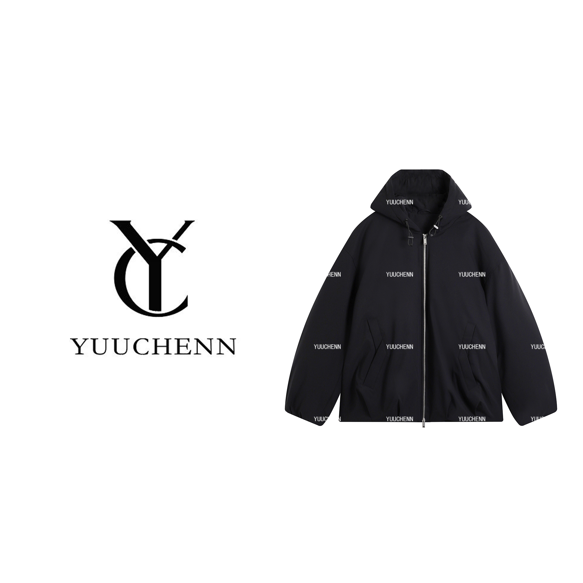 YUUCHENN“情绪切片”90白鹅绒羽绒服女士连帽外套25C-W80008