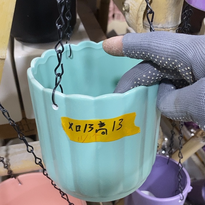 陶盆有孔 瑕疵针孔漏釉介意勿拍外口 13外高13