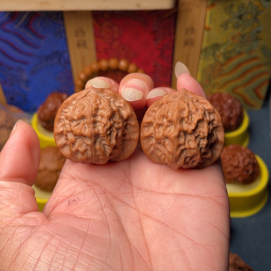 文玩核桃把件36+瓷娃娃