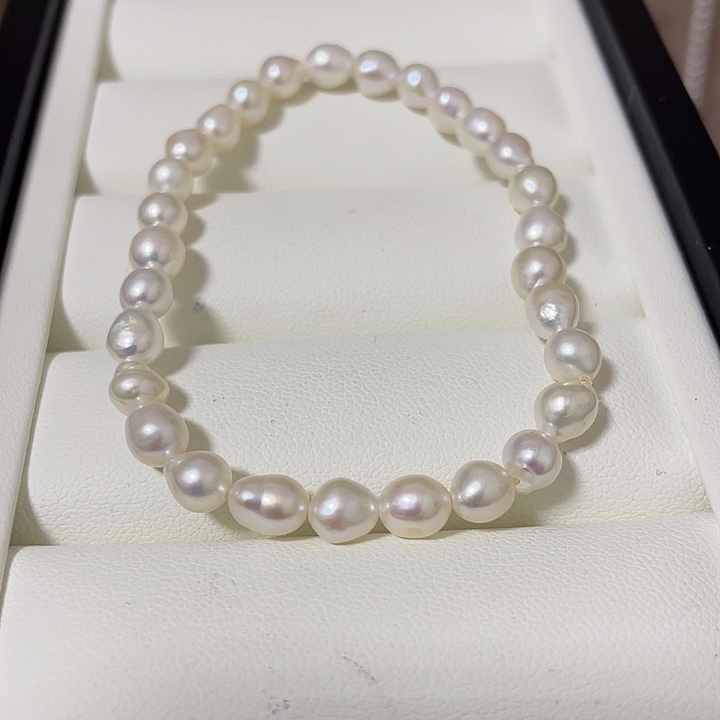 淡水珍珠合金手链
