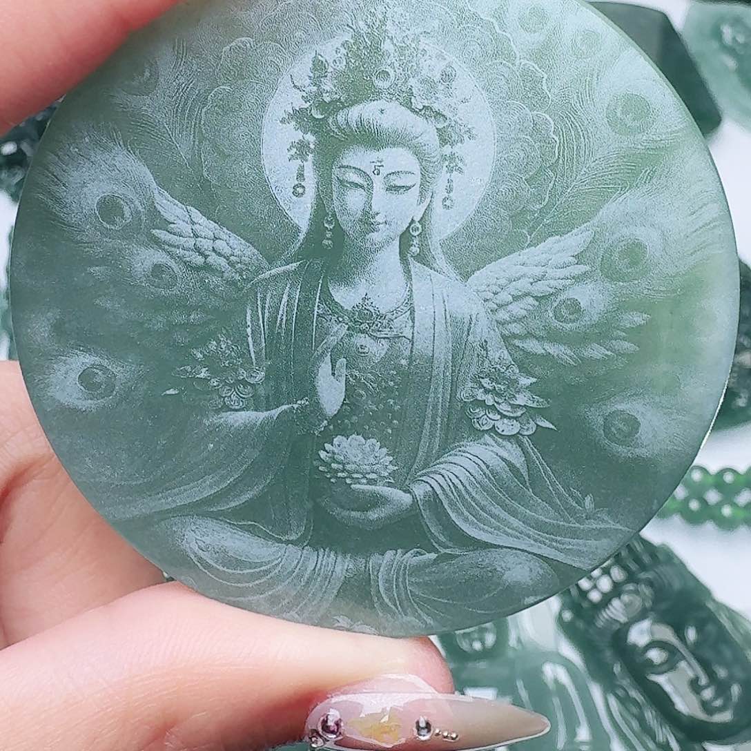 唐***葬翡翠未镶嵌颈饰111