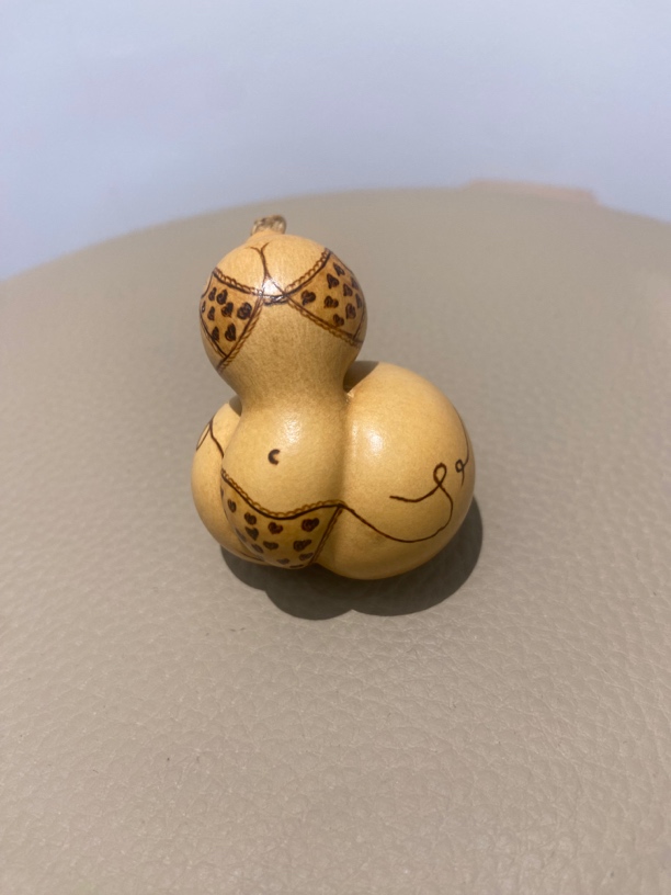 金蟾葫芦纯手绘烙画比基尼