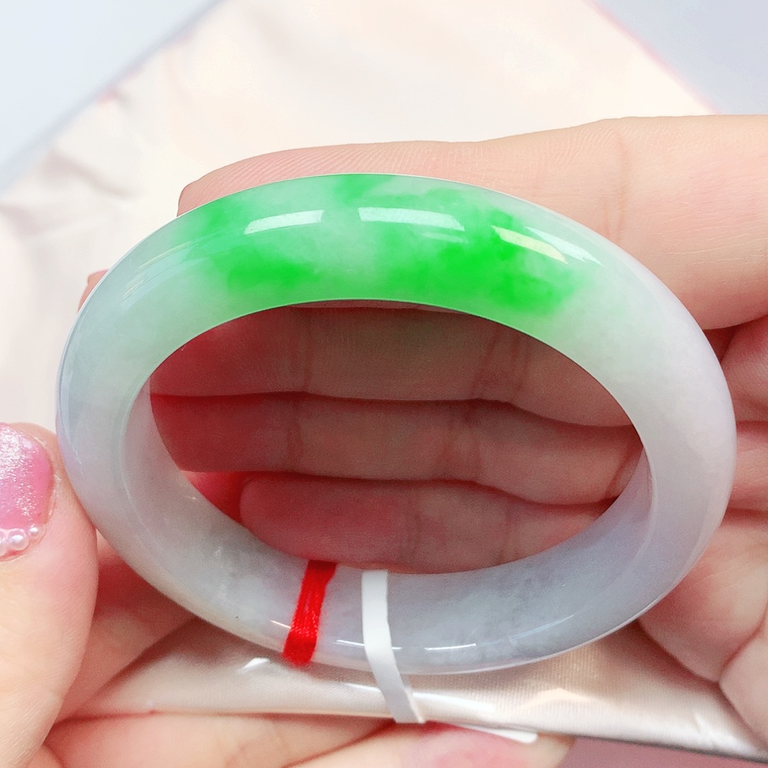 翡翠未镶嵌手镯天然缅甸翡翠A货295