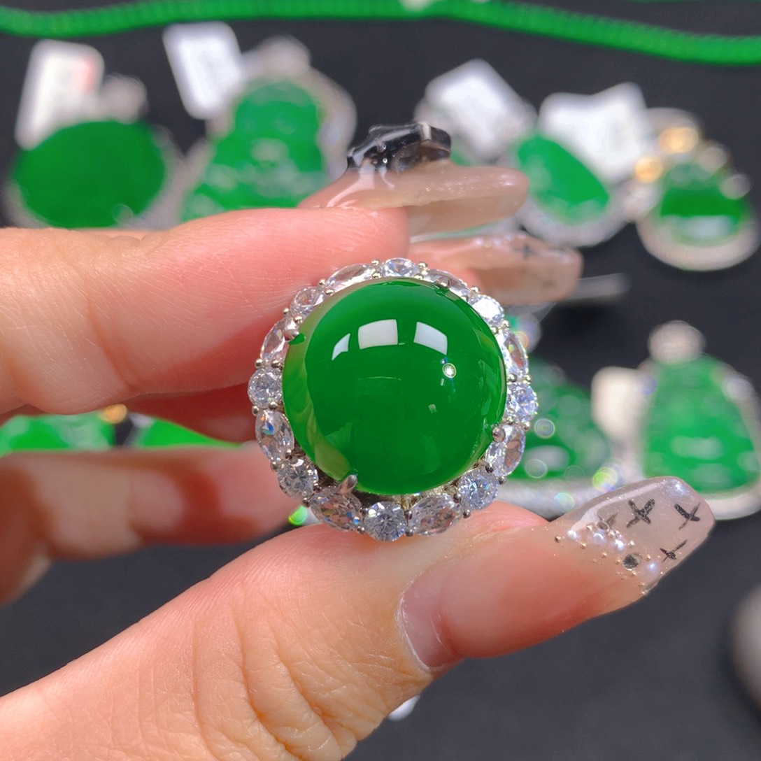 翡翠颈饰银S925镶嵌六*1111111111